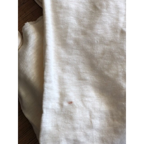 KENDALL & KYLIE Lace Up Boxy Tee Ecru Small NWT - Picture 6 of 8